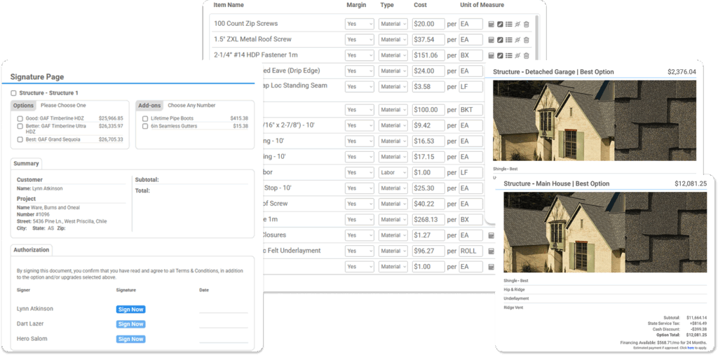 How To Estimate Roof Square Footage In Minutes (No Math Degree Needed) 2 Screenshots of quoting in proline crm. Once you know how to estimate roof square footage, you can build roof quotes in seconds to minutes flat.