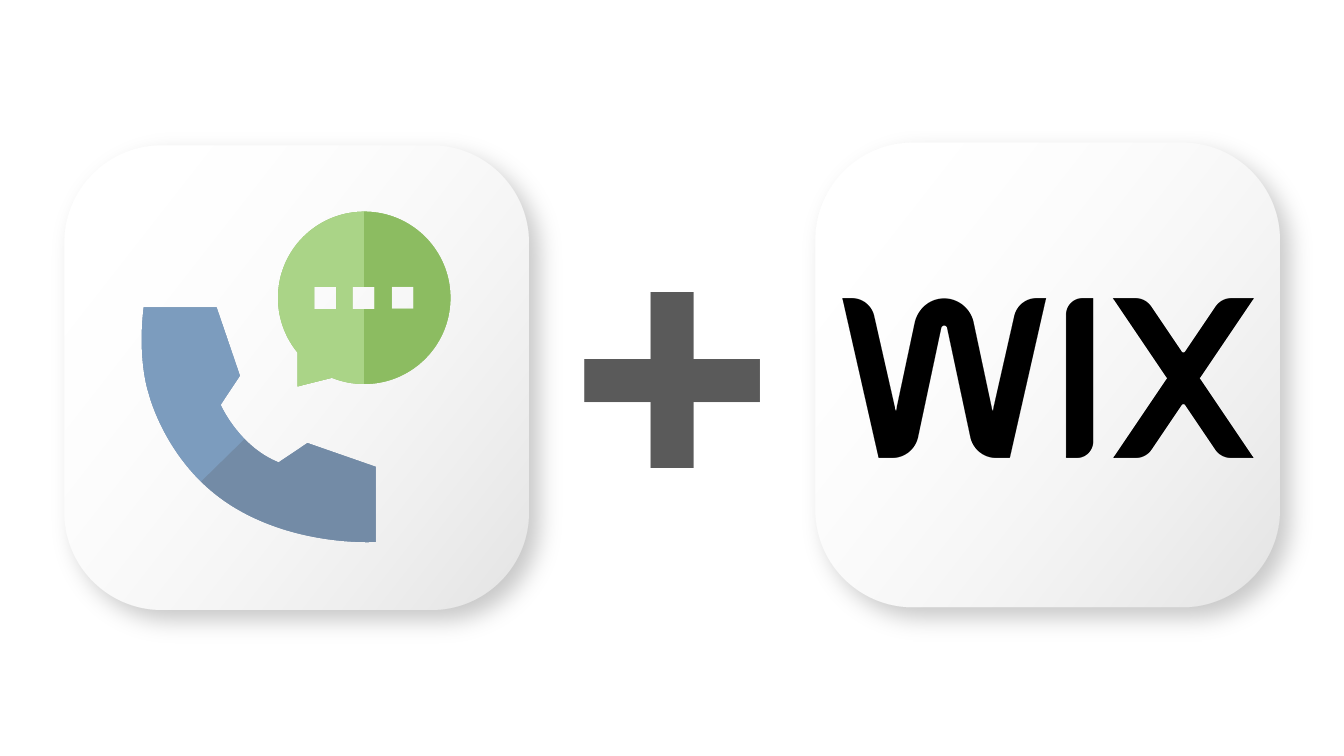 Proline crm's logo plus wix's logo, showing that you can integrate them with zapier.