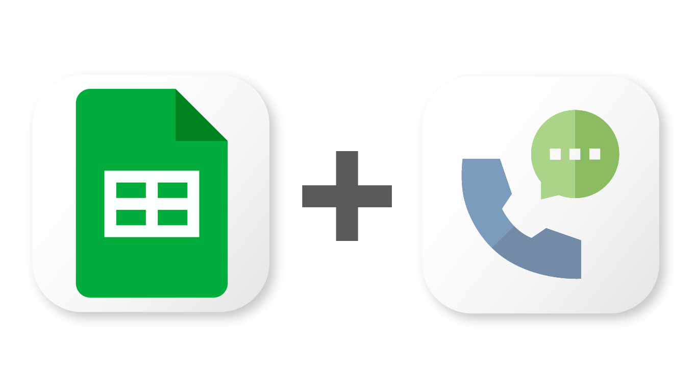 Proline crm's logo plus google sheet's logo