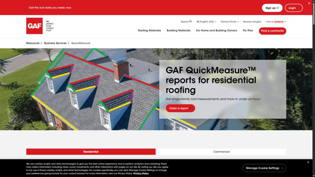 Best Roof Measuring App For Roofers: Top 8 Tools In 2025 7 Www. Gaf. Com en us resources business services quickmeasurehigh res roofing followup