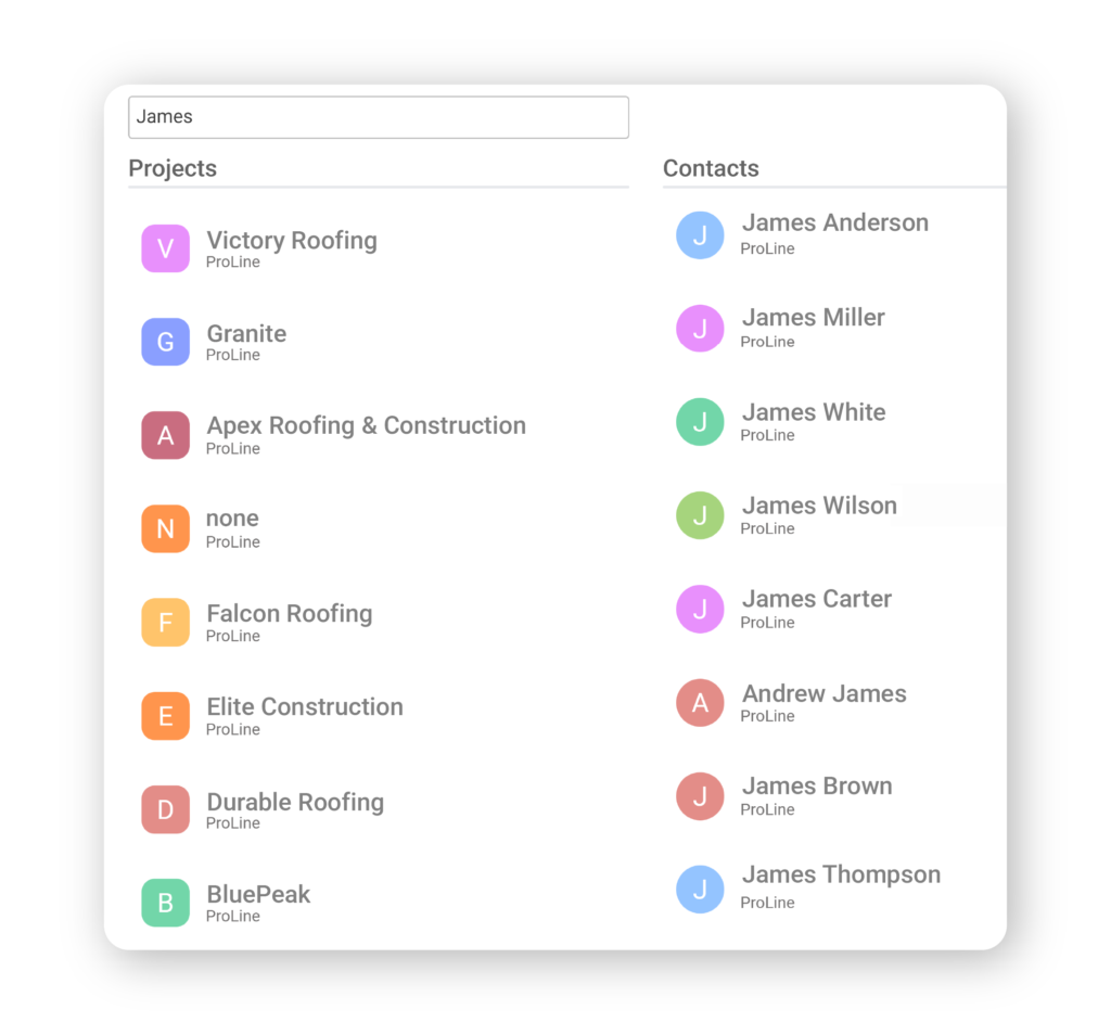 Franchise edits global search i roofing followup