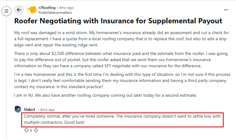 How do roofing contractors use insurance supplements to increase revenue