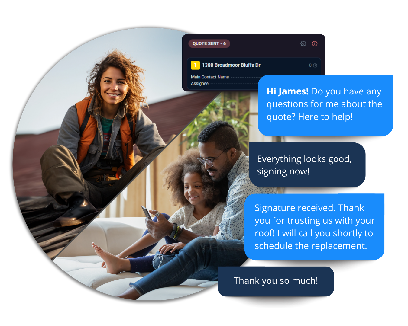 Hero image roofing sales software roofing followup