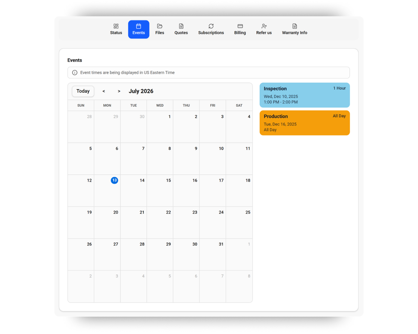Project Portal 2 Pm - pp - make it easy (calendar)